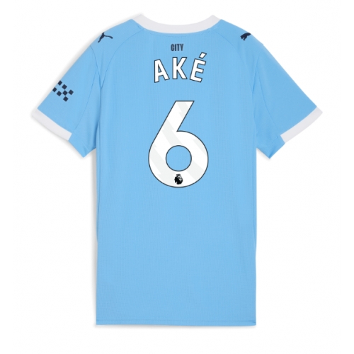 Billige Fotballdrakt Manchester City Nathan Ake #6 Replika Hjemmedrakt Dame 2025-26 Kortermet Billige Fotballdrakt Manchester City Nathan Ake #6 Replika Hjemmedrakt Dame 2025-26 Kortermet